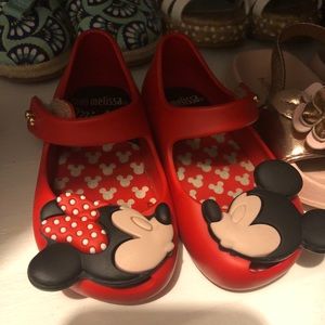 Mini Melissa Mickey and Minnie shoes